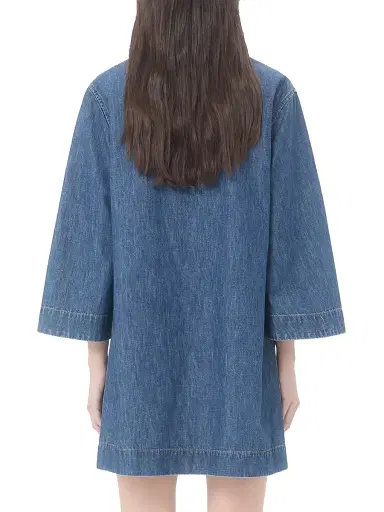 Valentino Garavani Women's Denim Chambray Dress - Blue - Size 0 | Thumbnail 4