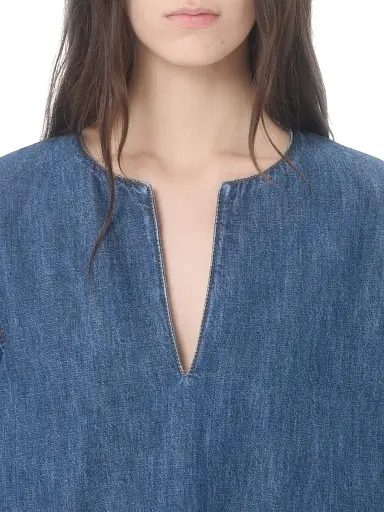 Valentino Garavani Women's Denim Chambray Dress - Blue - Size 0 | Thumbnail 5