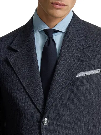 Brunello Cucinelli Men's Virgin Wool Tie | Thumbnail 2 Brunello Cucinelli Men's Virgin Wool Tie | Thumbnail 2