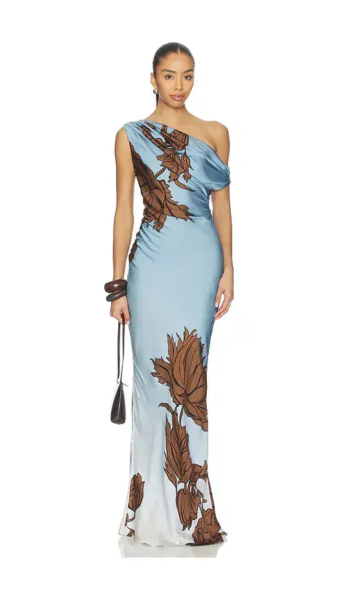 ROCOCO SAND One Shoulder Maxi Dress
