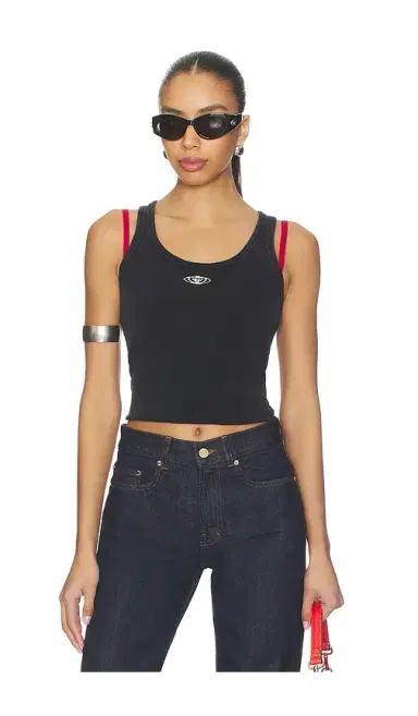 Casablanca Ribbed Tank Top | Thumbnail 1