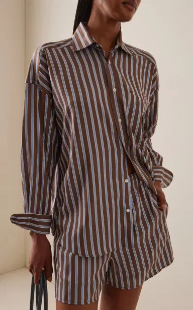 With Nothing Underneath Exclusive The Weekend Striped Shirt | Thumbnail 2 With Nothing Underneath Exclusive The Weekend Striped Shirt | Thumbnail 2