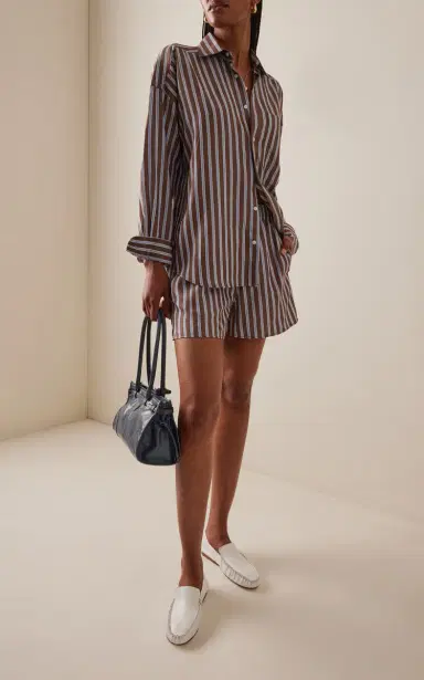 With Nothing Underneath Exclusive The Weekend Striped Shirt | Thumbnail 3 With Nothing Underneath Exclusive The Weekend Striped Shirt | Thumbnail 3