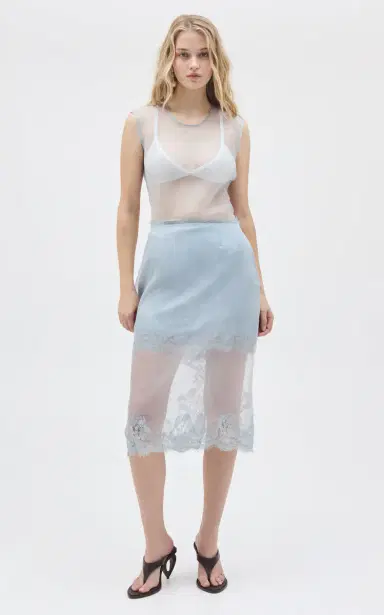 Aje Ophelia Silk Lace Midi Skirt | Thumbnail 3