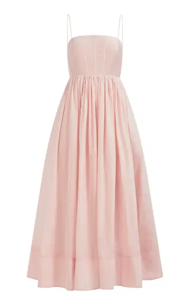 Aje Rosie Cotton-Silk Midi Dress | Thumbnail 1