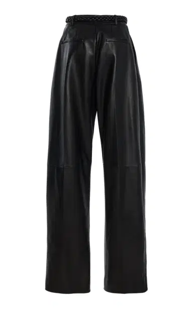 Carolina Herrera Belted Leather Wide-Leg Pants | Thumbnail 5