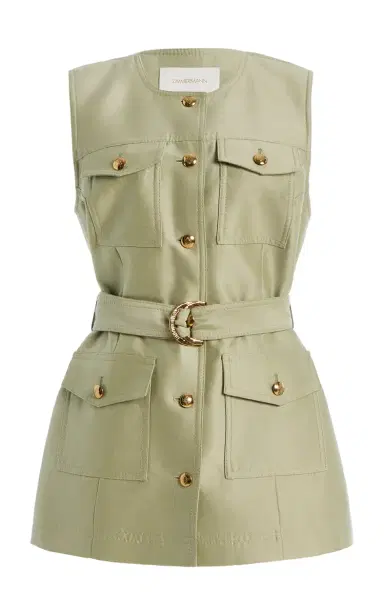 Zimmermann Luna Wool-Silk Utility Vest | Thumbnail 6