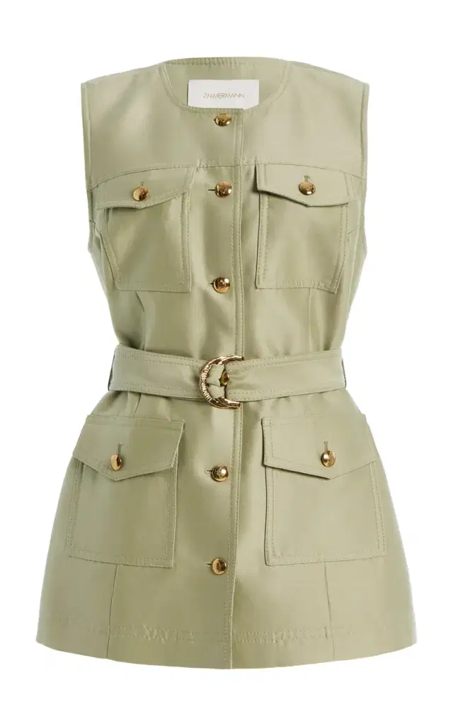 Zimmermann Luna Wool-Silk Utility Vest