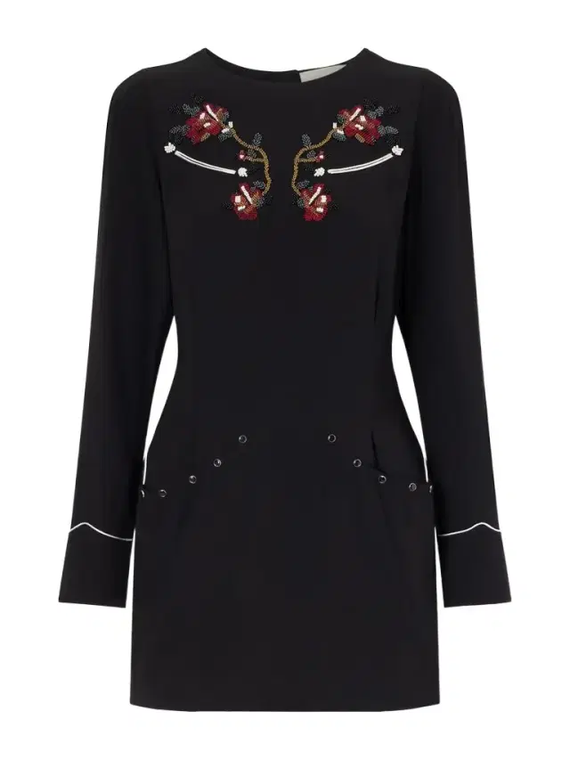 Youma Beaded Cady Mini Dress