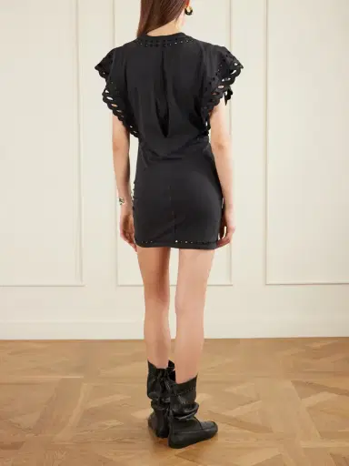 Marant Étoile Orlane Broderie Anglaise Cotton-jersey Mini Dress | Thumbnail 4