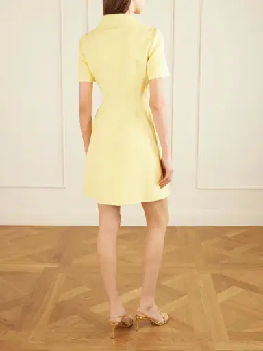 Oscar de la Renta Double-breasted Cotton-blend Tweed Mini Dress | Thumbnail 3