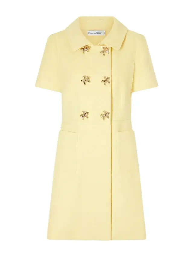 Double-breasted Cotton-blend Tweed Mini Dress