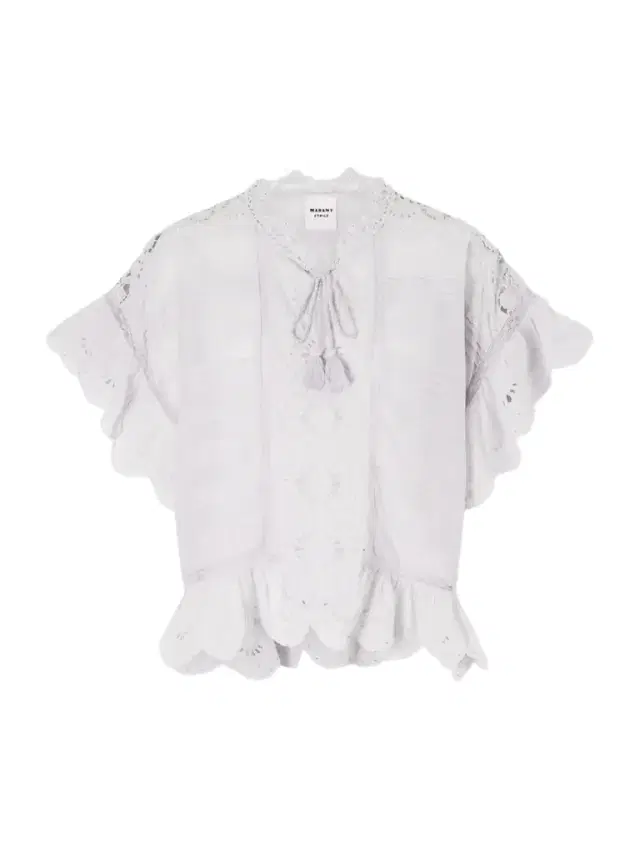 Payton Lace-trimmed Embroidered Cotton Blouse