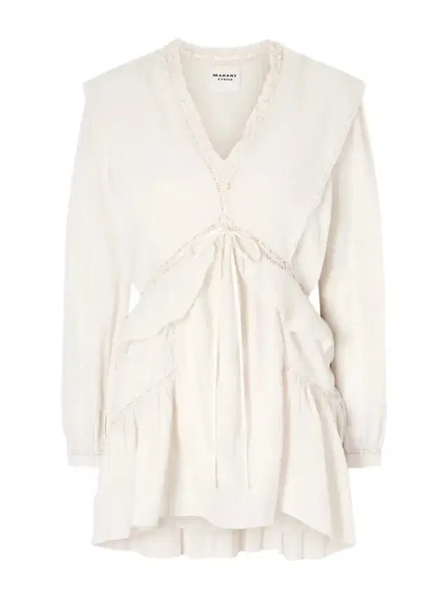 Damya Lace-trimmed Cotton-blend Mini Dress