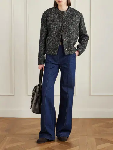 Blazé Milano Antalya Gliss Cropped Cotton-blend Tweed Jacket | Thumbnail 2