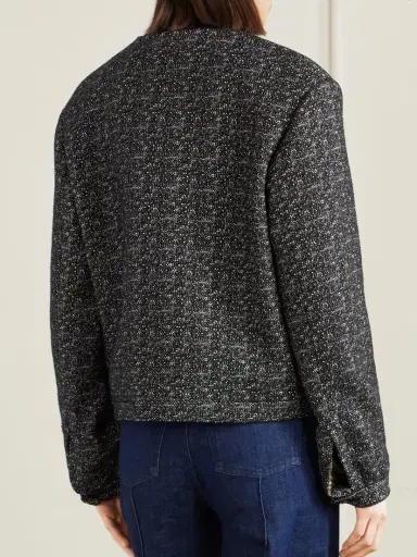 Blazé Milano Antalya Gliss Cropped Cotton-blend Tweed Jacket | Thumbnail 4
