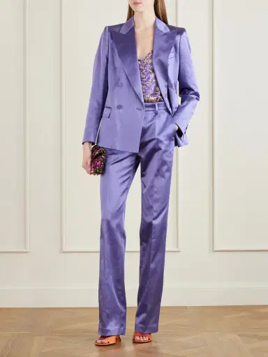 Dries Van Noten Cotton-blend Satin Straight-leg Pants | Thumbnail 2 Dries Van Noten Cotton-blend Satin Straight-leg Pants | Thumbnail 2
