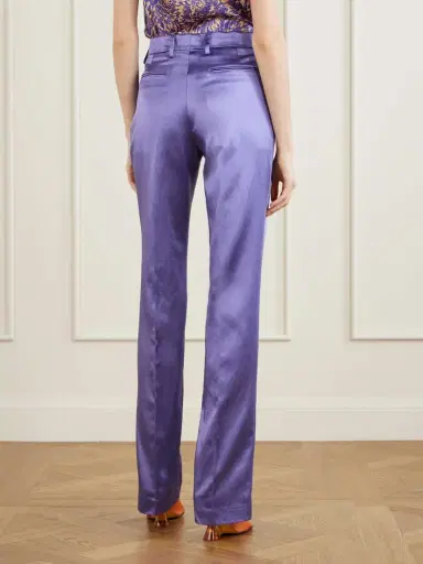 Dries Van Noten Cotton-blend Satin Straight-leg Pants | Thumbnail 4 Dries Van Noten Cotton-blend Satin Straight-leg Pants | Thumbnail 4