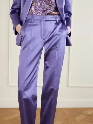 Dries Van Noten Cotton-blend Satin Straight-leg Pants | Thumbnail 5 Dries Van Noten Cotton-blend Satin Straight-leg Pants | Thumbnail 5
