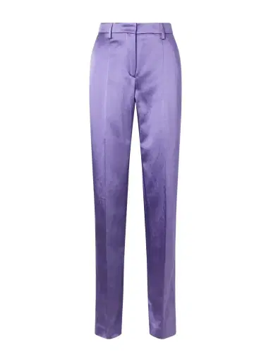 Dries Van Noten Cotton-blend Satin Straight-leg Pants | Thumbnail 1 Dries Van Noten Cotton-blend Satin Straight-leg Pants | Thumbnail 1