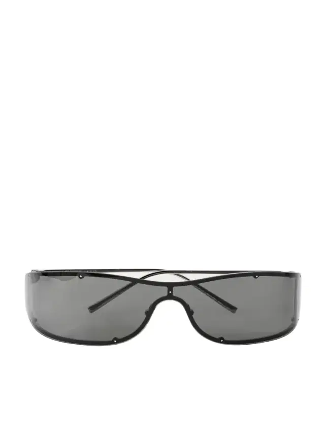 D-frame Silver-tone Sunglasses