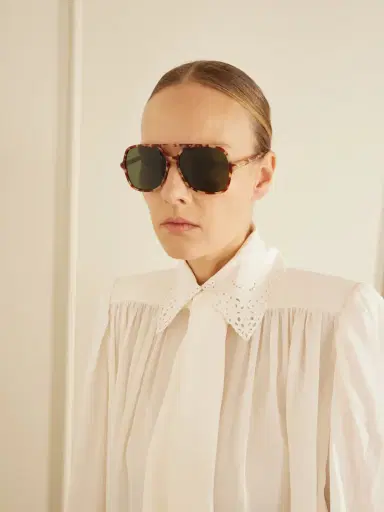 Chloé Judy Aviator-style Tortoiseshell Acetate And Gold-tone Sunglasses | Thumbnail 2