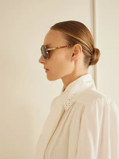 Chloé Judy Aviator-style Tortoiseshell Acetate And Gold-tone Sunglasses | Thumbnail 4