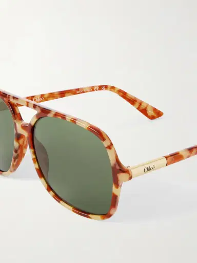 Chloé Judy Aviator-style Tortoiseshell Acetate And Gold-tone Sunglasses | Thumbnail 5