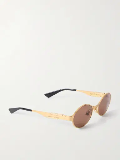 Bottega Veneta Eyewear Ribbon Round-frame Gold-tone Sunglasses | Thumbnail 3 Bottega Veneta Eyewear Ribbon Round-frame Gold-tone Sunglasses | Thumbnail 3