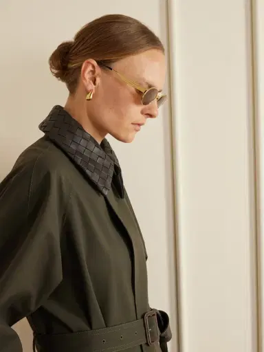 Bottega Veneta Eyewear Ribbon Round-frame Gold-tone Sunglasses | Thumbnail 4 Bottega Veneta Eyewear Ribbon Round-frame Gold-tone Sunglasses | Thumbnail 4