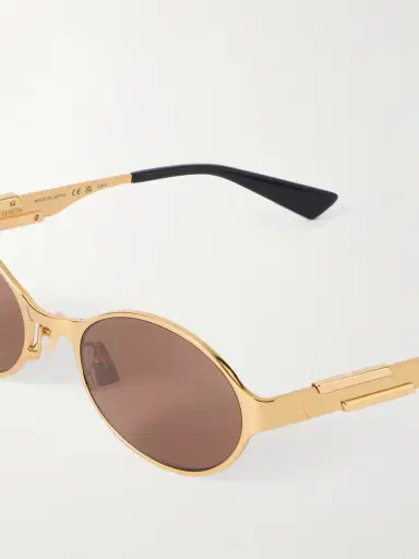 Bottega Veneta Eyewear Ribbon Round-frame Gold-tone Sunglasses | Thumbnail 5 Bottega Veneta Eyewear Ribbon Round-frame Gold-tone Sunglasses | Thumbnail 5