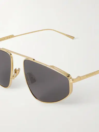 Bottega Veneta Eyewear Ribbon Aviator-style Gold-tone Sunglasses | Thumbnail 5 Bottega Veneta Eyewear Ribbon Aviator-style Gold-tone Sunglasses | Thumbnail 5