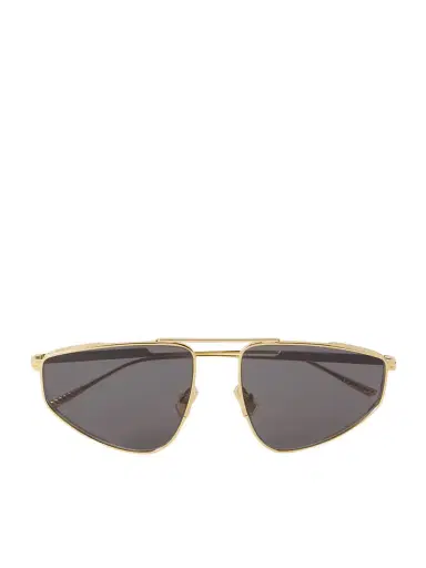 Bottega Veneta Eyewear Ribbon Aviator-style Gold-tone Sunglasses | Thumbnail 1 Bottega Veneta Eyewear Ribbon Aviator-style Gold-tone Sunglasses | Thumbnail 1