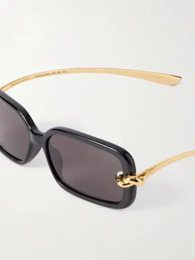 Bottega Veneta Eyewear Knot Rectangular-frame Acetate And Gold-tone Sunglasses | Thumbnail 5