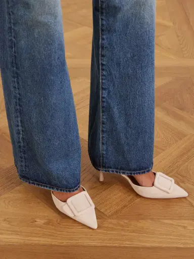 Manolo Blahnik Maysli 70 Buckled Suede Slingback Pumps | Thumbnail 2