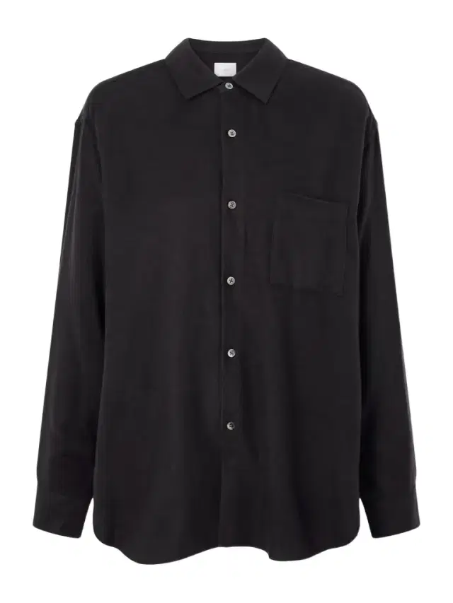 Oversized Silk-blend Flannel Shirt