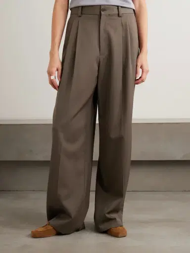 ssstein Pleated Wool-twill Wide-leg Pants | Thumbnail 3 ssstein Pleated Wool-twill Wide-leg Pants | Thumbnail 3