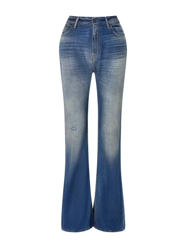 Distressed High-rise Flared Jeans