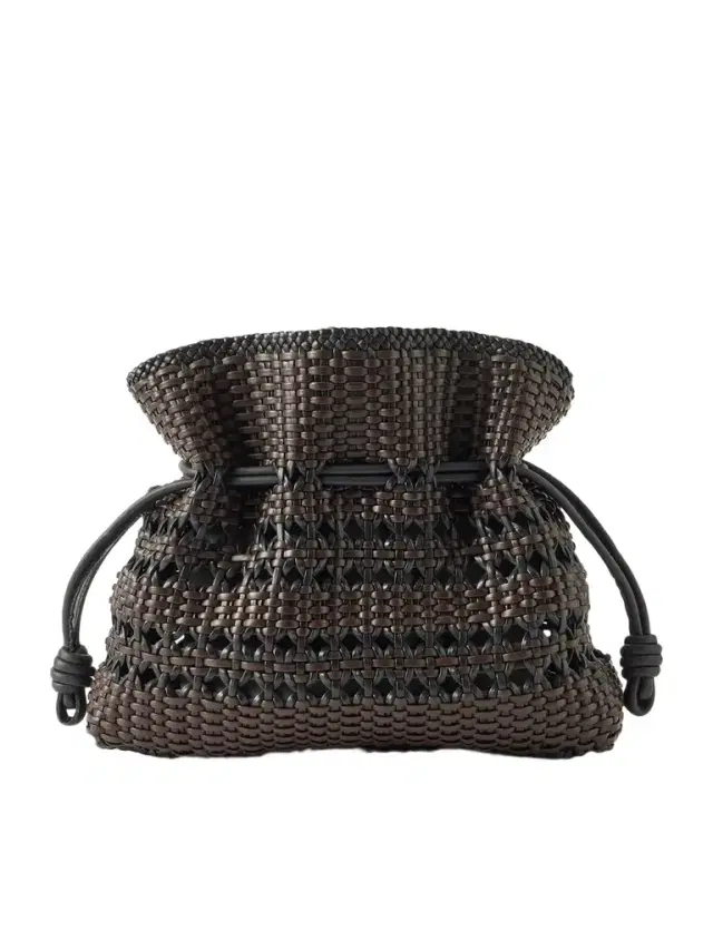 Flamenco Medium Woven Leather Clutch