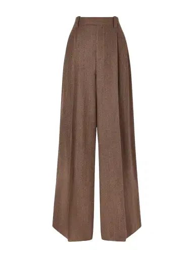 Loro Piana Pleated Pinstriped Wool And Cashmere-blend Wide-leg Pants | Thumbnail 1 Loro Piana Pleated Pinstriped Wool And Cashmere-blend Wide-leg Pants | Thumbnail 1