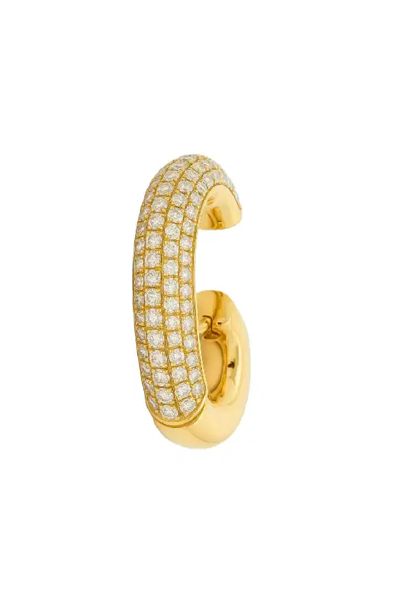 1.24ct Diamond 18K Gold Pave Ear Cuff