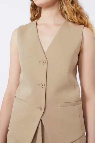 Max Mara Button Front Vest | Thumbnail 3 Max Mara Button Front Vest | Thumbnail 3