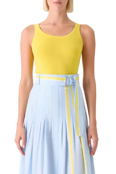 Akris punto Scoop Neck Tank - Lemon Zing | Thumbnail 2 Akris punto Scoop Neck Tank - Lemon Zing | Thumbnail 2