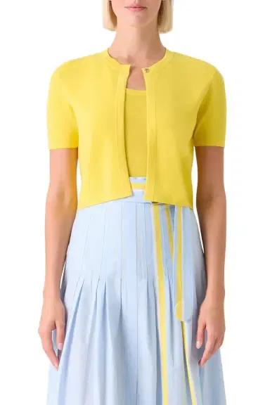 Akris punto Short Sleeve Cardigan | Thumbnail 2 Akris punto Short Sleeve Cardigan | Thumbnail 2