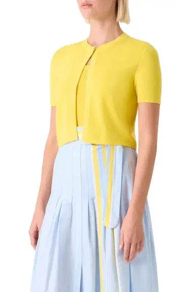 Akris punto Short Sleeve Cardigan | Thumbnail 4 Akris punto Short Sleeve Cardigan | Thumbnail 4