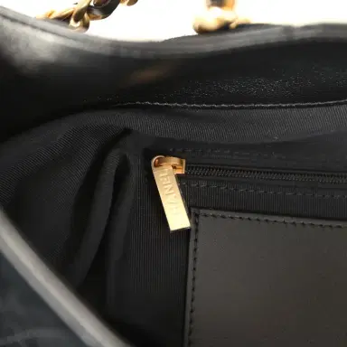 Chanel Chanel Maxi Hobo Bag Black Suede Antique Gold Hardware | Thumbnail 10