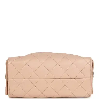 Chanel Chanel Mini 25 Hobo Bag Light Pink Caviar Antique Gold Hardware | Thumbnail 7