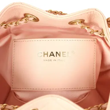 Chanel Chanel Mini 25 Hobo Bag Light Pink Caviar Antique Gold Hardware | Thumbnail 9