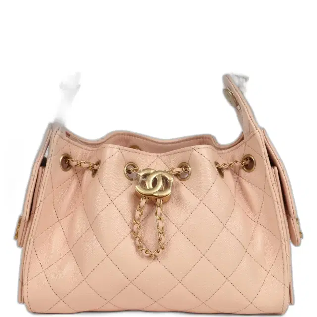 Chanel Chanel Mini 25 Hobo Bag Light Pink Caviar Antique Gold Hardware