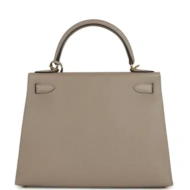 HERMÈS Pre-owned Hermes Kelly Sellier 28 Gris Asphalt Epsom Gold Hardware | Thumbnail 4 HERMÈS Pre-owned Hermes Kelly Sellier 28 Gris Asphalt Epsom Gold Hardware | Thumbnail 4